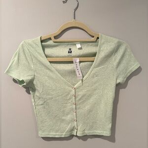 PacSun V-Neck Button-Up Top